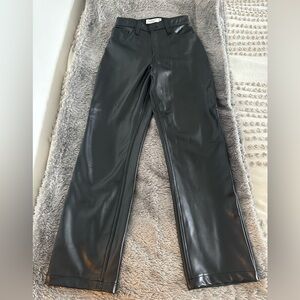 *SOLD* Abercrombie curve love 90s straight vegan leather pants 25s